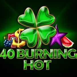 40 Burning Hot slot logo by Amusnet Interactive at Spinzen Casino40 Burning Hot