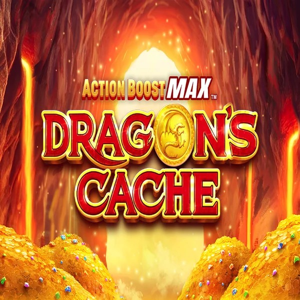 Action Boost Max Dragon's Cache by SpinPlay Games, showcased at sspinzen.com – game logo